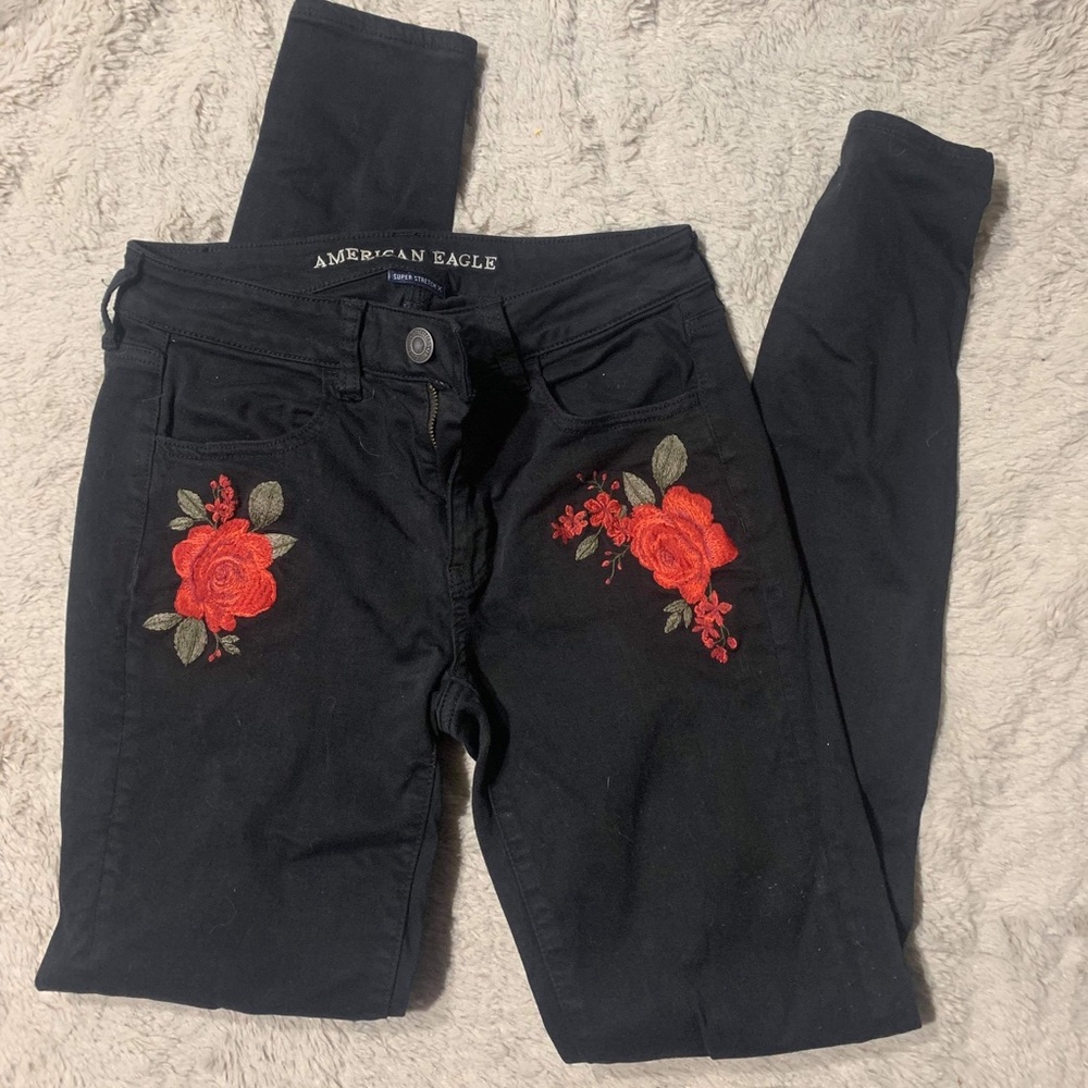 Floral AE jeans